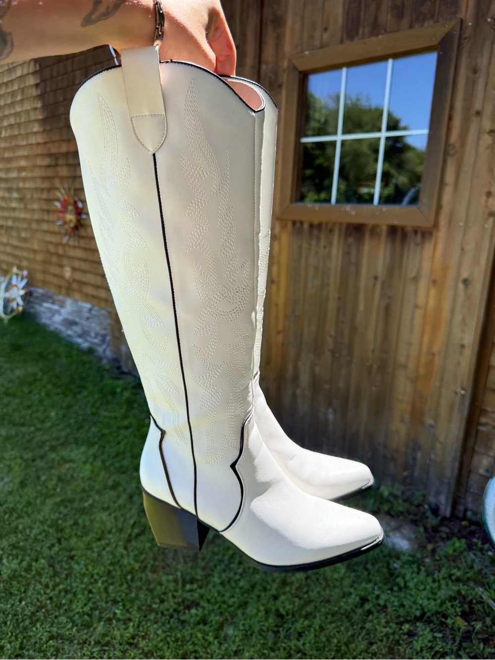 Dream Pairs Dallas Embroidered Western Cowboy Knee High Boots